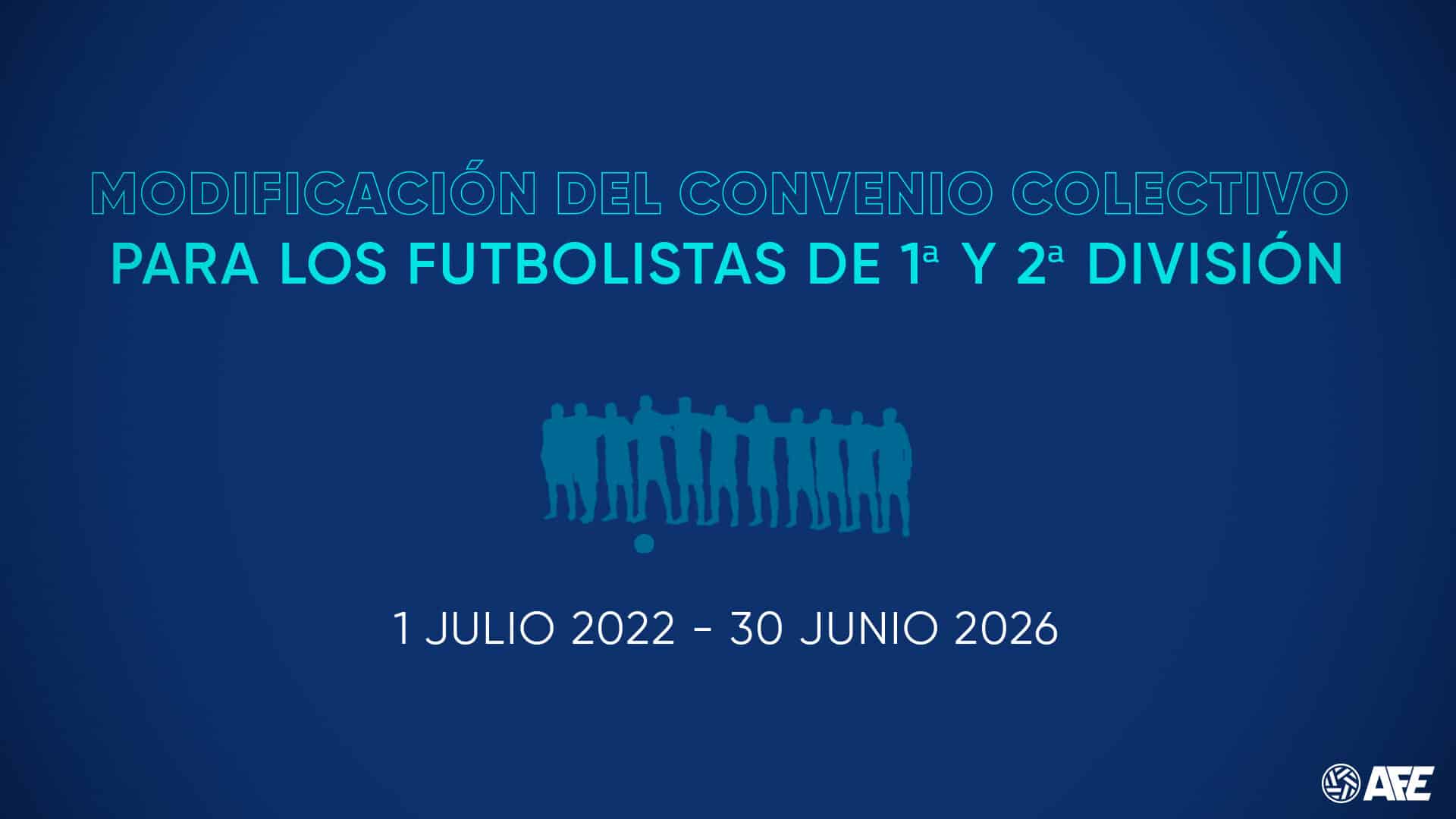 Modificación del Convenio Colectivo para los futbolistas de Primera y Segunda División 